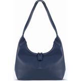 Rivina Blaze Soft Deri Görünümlü Kadın El Kol ve Omuz Çantası Modern Minimal Hobo Çanta - 166-Lacivert