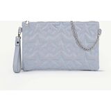 Rivina Kadın Yıldız Nakış Işlemeli Portföy El Çantası Bilek Askılı Saten Astarlı Clutch Çanta - Buz Mavisi