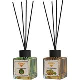 Rivola 2 Adet Premium Oda Kokusu Hanımeli - Mango Reed Diffuser – Uzun Süre Kalıcı Koku – Bambu Çubuklu Ev, Ofis, Banyo Ortam Kokusu - HANIMELİ/MANGO