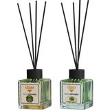 Rivola 2 Adet Premium Oda Kokusu Hanımeli - Sandal Ağacı Reed Diffuser – Uzun Süre Kalıcı Koku – Bambu Çubuklu Ev, Ofis, Banyo Ortam Kokusu - HANIMELİ/SANDALAĞACI