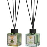 Rivola 2 Adet Premium Oda Kokusu Hanımeli - Yasemin Reed Diffuser – Uzun Süre Kalıcı Koku – Bambu Çubuklu Ev, Ofis, Banyo Ortam Kokusu - HANIMELİ/YASEMİN