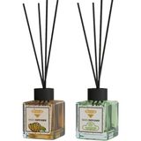 Rivola 2 Adet Premium Oda Kokusu Mango - Yasemin Reed Diffuser – Uzun Süre Kalıcı Koku – Bambu Çubuklu Ev, Ofis, Banyo Ortam Kokusu - MANGO/YASEMİN