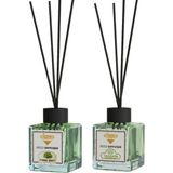 Rivola 2 Adet Premium Oda Kokusu Sandal Ağacı - Yasemin Reed Diffuser – Uzun Süre Kalıcı Koku – Bambu Çubuklu Ev, Ofis, Banyo Ortam Kokusu - SANDALAĞACI/YASEMİN