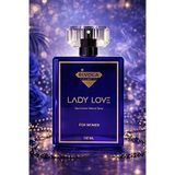 Rivola Cosmetic Lady Love Kadın Parfümü, 100 ml | Doğal Sprey, Vaporisateur, Cam Şişe, Kadınlara Özel, Mavi Şişe Tasarımı