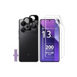 Rivor Xiaomi Redmi Note 13 Pro+ Plus 5G İçin Koruyucu Jelatin + Kamera Koruyucu Çizilme Önleyici 2li Set
