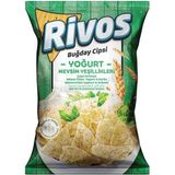 Rivos 56 gr Yoğurt ve Mevsim Yeşillikleri Buğday Cipsi Doğal ve Katkı Maddesi İçermeyen Atıştırmalık