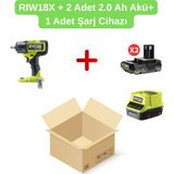 RIW18X 18 V 900 Nm Akülü Somun Sıkma Makinesi + 2 Adet 2.0 Ah Akü+ 1 Adet Şarj Cihazı