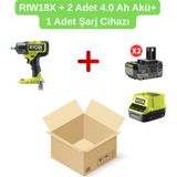 RIW18X 18 V 900 Nm Akülü Somun Sıkma Makinesi + 2 Adet 4.0 Ah Akü+ 1 Adet Şarj Cihazı