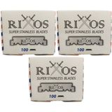 Rixos Paslanmaz Çelik Yarım Tıraş Bıçağı, 3 Paket, 100'er Adet Jilet