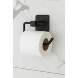 RİYA HOME EV & DEKORASYON Kare Yapışkanlı Siyah Açık Tuvalet Kağıtlığı Wc Kağıtlık Tutucu