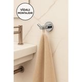 RİYA HOME EV & DEKORASYON Krom V Çatal Bornozluk Askısı
