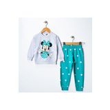 Riysgiyim Mickey Puantiyeli Baskılı Kız Çocuk Swetshirt Eşofman Takımı
