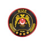 Rize Çevik Kuvvet Polis Kol Arması 3D Plastik Tpu, Yeni Tip, Cırtlı, Standart Ölçü,