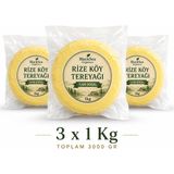 Rize Köy Tereyağı 3 x 1 kg 3000 gr | Doğal Yayık Tereyağı | Katkısız | Blacksea Organics - 3 kg