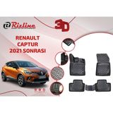 Rizline 3D Siyah Renault Captur 2021+ Paspas
