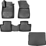 Rizline Audi A4 2025 Model Siyah 3D Havuzlu Paspas ve Bagaj Havuzu Set
