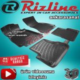 Rizline Audi A6 C7 2011-2015 Siyah 3D Havuzlu Paspas