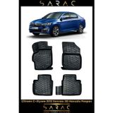 Rizline Citroen C-Elysee 2018 Model Siyah 3D Havuzlu Paspas