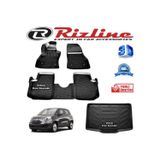 Rizline Fiat 500L 3D Paspas + 3D Bagaj Havuzu 2013-2018 Arası Siyah Set