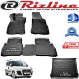 Rizline Fiat Doblo 2 3D Paspas + Bagaj Havuzu 2010-2020 Arası Set