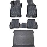 Rizline Fiat Doblo 2010-2021 3D Havuzlu Paspas+Bagaj Havuzu Seti - Siyah