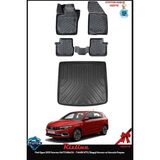Rizline Fiat Egea 2015 Sonrası Hatchback - Tamir Kitli Bagaj Havuzu ve Havuzlu Paspas - Siyah