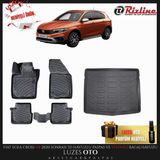 Rizline Fiat Egea Cross Hb 3D Havuzlu Paspas ve Bagaj Havuzu Stepneli 2024 Model Uyumlu - Siyah