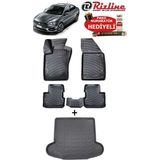 Rizline Fiat Egea Sedan 2015-2026 Model Arası Havuzlu Paspas ve Bagaj Havuzu Seti Siyah