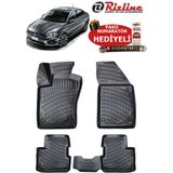 Rizline Fiat Egea Sedan 2015-2026 Model Arası Uyumlu Havuzlu Paspas Siyah