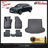 Rizline Fiat Egea Sedan 3D Havuzlu Paspas ve Bagaj Havuzu 2021 Model Uyumlu - Siyah