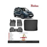 Rizline Fiat Fiorino 2020 Sonrası Dizel ( Halı Zeminli ) Bagaj Havuzu Ve 3D Havuzlu Paspas -Hediyeli