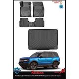 Rizline Ford Bronco Sport 2022 Halı Zemin Zeminli Bagaj Havuzu ve 3D Paspas & Ton Koku - Siyah