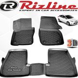 Rizline Ford Focus 3 HB 2011 - 2015 Arası Siyah 4 Parça Set 3D Havuzlu Paspas