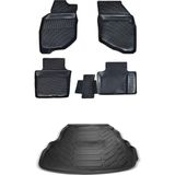 Rizline Honda City 3D Havuzlu Paspas 2002-2008 + Bagaj Havuzu - Siyah