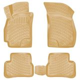 Rizline Hyundai Accent 1996-2000 Uyumlu Bej 3D Havuzlu Paspas