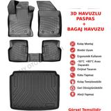 Rizline Jaguar F-Pace 2016-2020 Araca Özel Siyah 3D Havuzlu Paspas ve Bagaj Havuzu