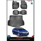 Rizline Kauçuk Havuzlu Paspas ve Bagaj Havuzu 3D Özellikli Siyah Renk Honda City 2021 Uyumlu