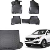 Rizline Kia Sportage 3D Paspas + 3D Bagaj Havuzu 2016-2020 Arası Siyah Set