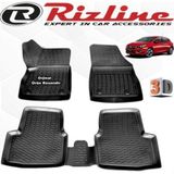 Rizline Opel Astra K HB 2015 - 2020 Arası Siyah 4 Parça Set 3D Havuzlu Paspas