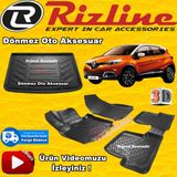 Rizline Renault Captur 2013-2019 Siyah 3D Bagaj Havuzu