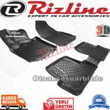 Rizline Renault Clio 3 Hb 2006 2012 Siyah 3D Havuzlu Paspas
