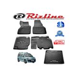 Rizline Renault Kangoo 2 3D Paspas + 3D Bagaj Havuzu 2008-2014 Arası Siyah Set