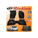 Rizline Volkswagen Polo 6R 3D Paspas + 3D Üst Bagaj Havuzu HB 2010-2017 Arası Siyah Set