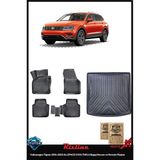 Rizline Volkswagen Tiguan 2016-2023 Allspace 5 Koltuklu Bagaj Havuzu ve Havuzlu Paspas - Siyah