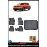 Rizline Volkswagen Tiguan 2016-2023 Allspace Stepnesiz Alt Bagaj Bagaj Havuzu ve Havuzlu Paspas - Siyah