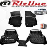 Rizline VW Golf 6 HB 2009 - 2013 Arası Siyah 4 Parça Set 3D Havuzlu Paspas