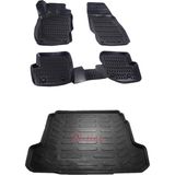 Rizline Vw Jetta 6 2011-2017 Arası 3D Havuzlu Paspas ve Rizline Bagaj Havuzu Set - Siyah