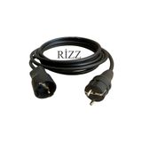RİZZ TEKLİ SİYAH RENK 3x2,5 MM CCA TTR 3 METRE TOPRAKLI KAUÇUK SEYYAR ELEKTRİK KABLOSU