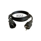 RİZZ TEKLİ SİYAH RENK 3x2,5 MM CCA TTR 4 METRE TOPRAKLI KAUÇUK SEYYAR ELEKTRİK KABLOSU