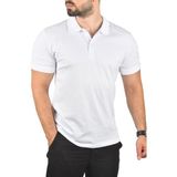 Rizzup Beyaz Büyük Beden Polo Yaka Tişört Nefes Alan Pamuklu Kumaş Battal Beden Erkek Tişört 2504349 - 2XL